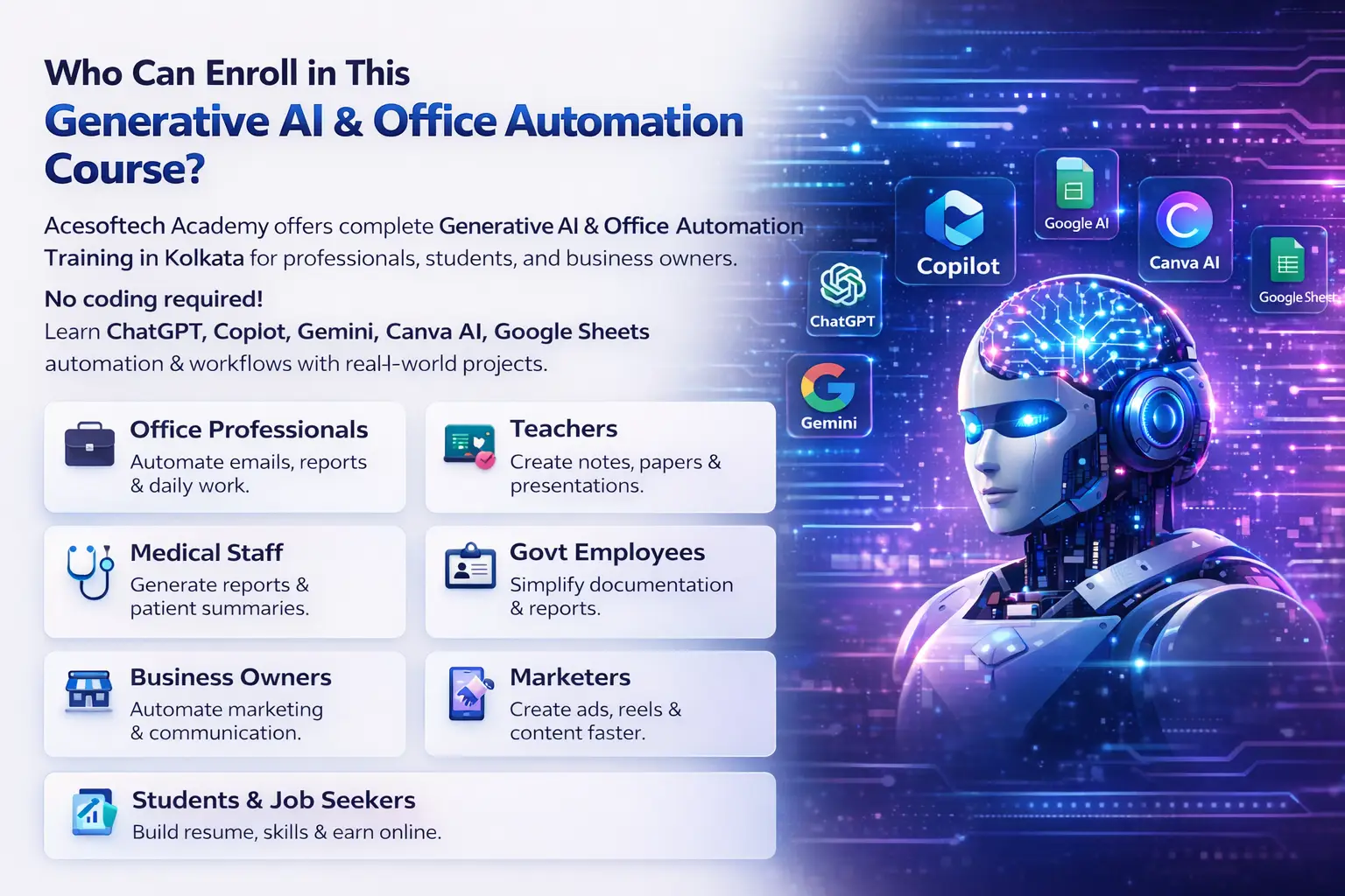 Generative AI & Office Automation Course Kolkata